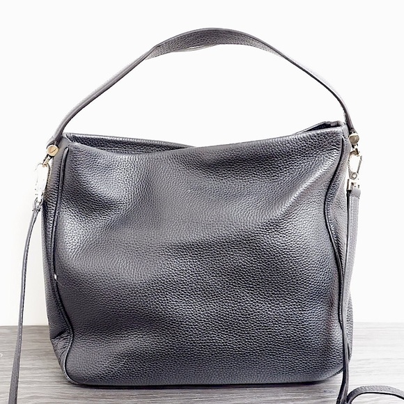 KATE SPADE PEBBLED BLACK LEATHER BAG WITH TASSEL♠️ - Picture 5 of 12